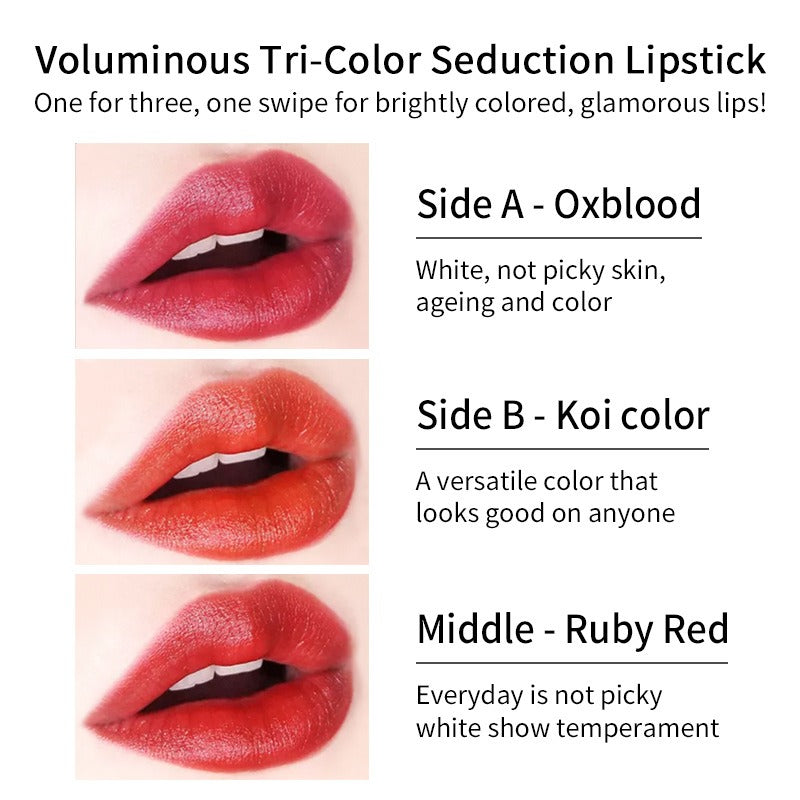 VIBELY Tri-color lipstick 3in1